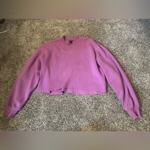 Purple Women's Cropped Sweatshirt